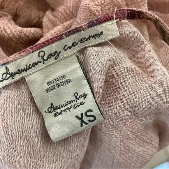 American Rag XS pink‎ boho drawstring waist kimono with bell sleeves - Picture 5 of 6